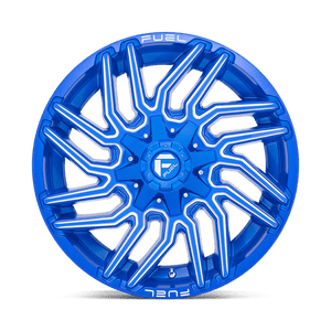 Fuel Offroad D774 TYPHOON Anodized Blue Milled 22x12 -44 8x180mm 124.2mm - Wheelwiz