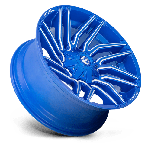 Fuel Offroad D774 TYPHOON Anodized Blue Milled 22x10 -18 8x180mm 124.2mm - Wheelwiz