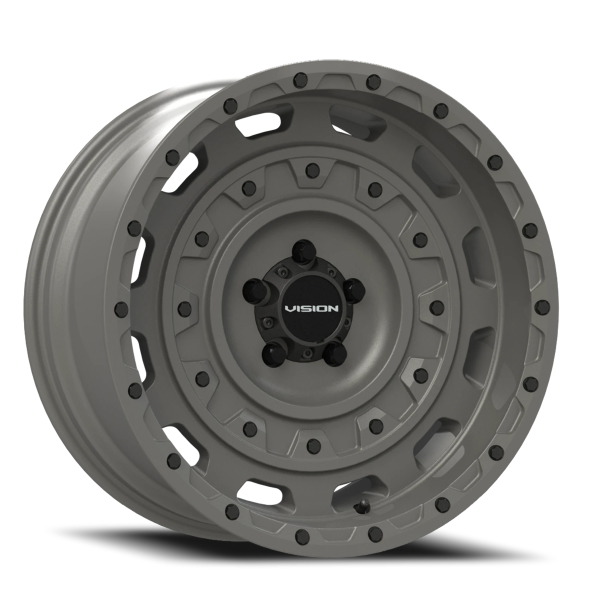 Vision Wheel 403 Thrashed Gun Metal 17x10 -32 5x139.7mm 108mm - Wheelwiz