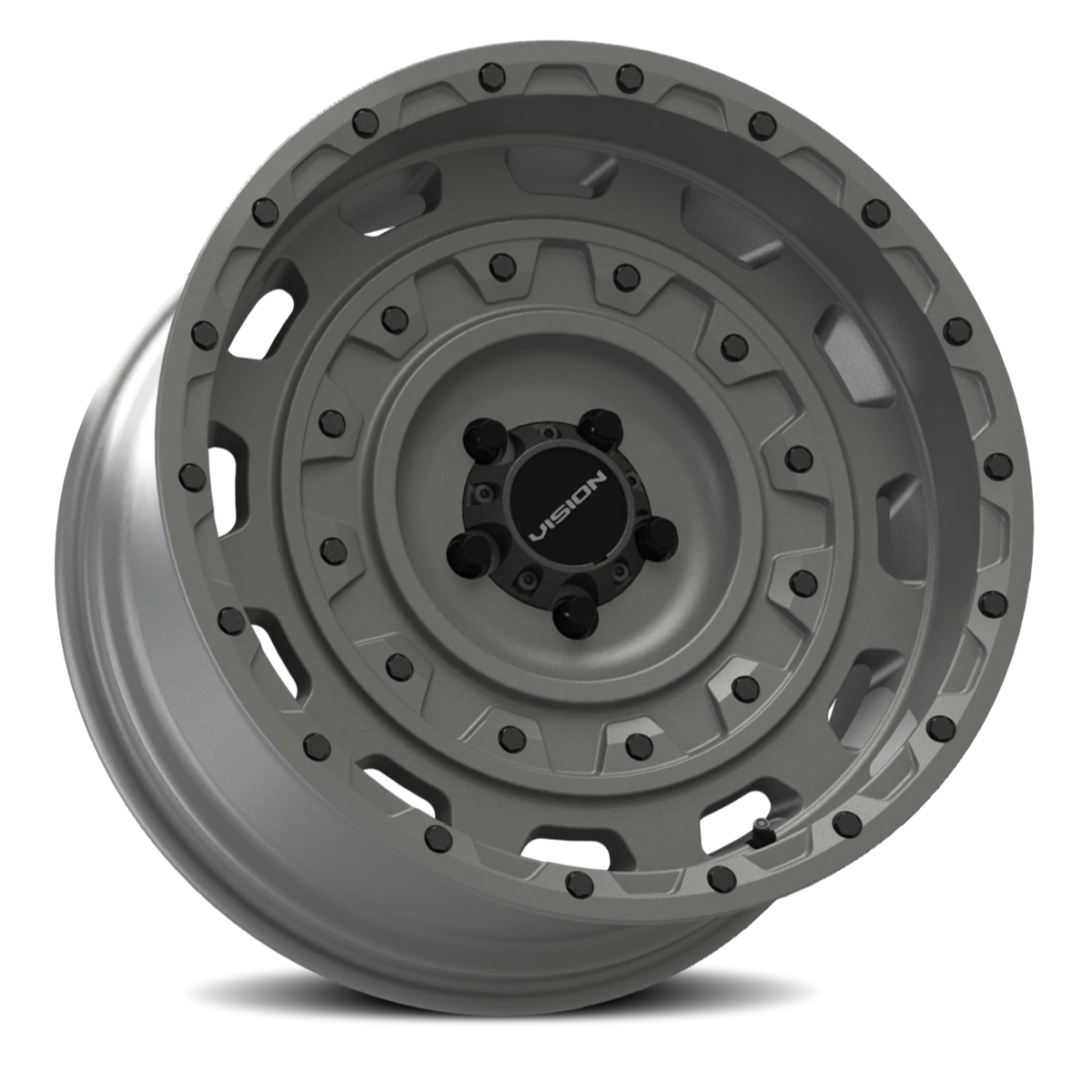 Vision Wheel 403 Thrashed Gun Metal 17x10 -32 5x139.7mm 108mm - Wheelwiz