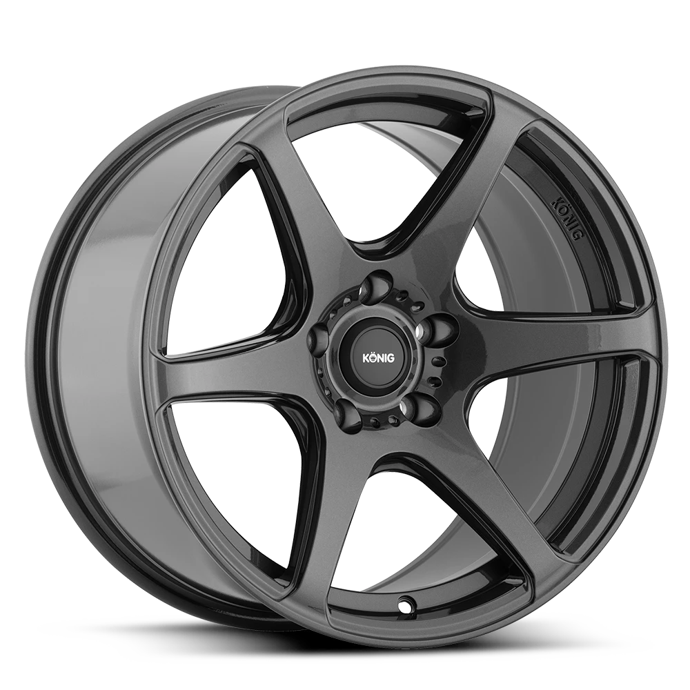Konig Tandem Gloss Graphite 17x8 +45 5x112mm 66.6mm - Wheelwiz