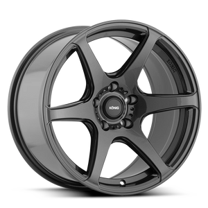 Konig Tandem Gloss Graphite 17x8 +45 5x112mm 66.6mm - Wheelwiz