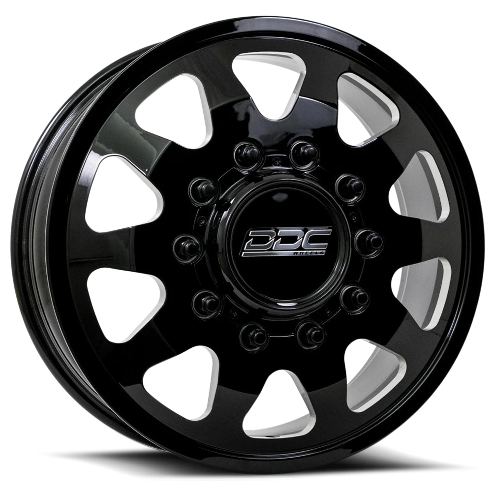DDC The Ten Black W/ Milled 22x8.25  8x165.1mm 121.3mm