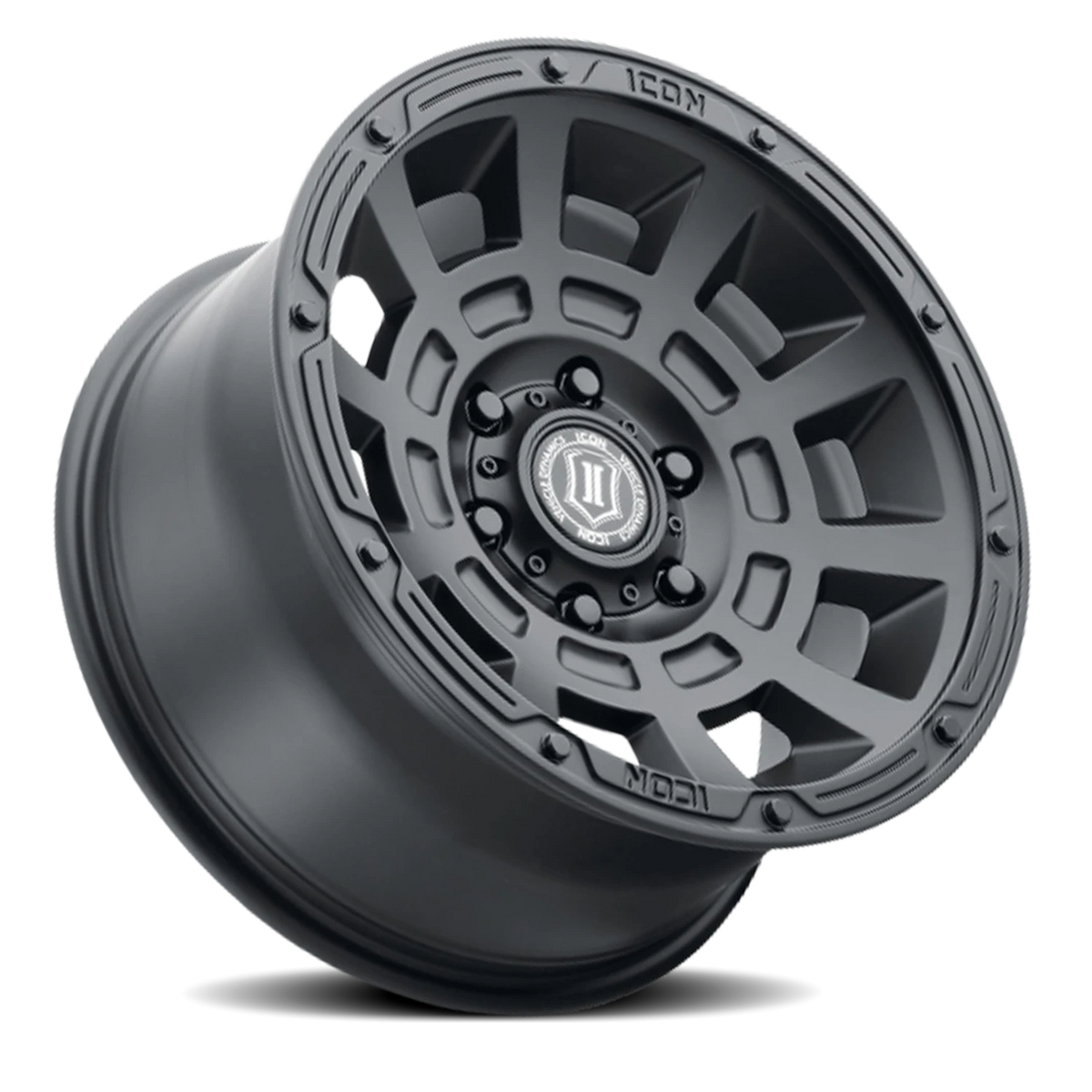 Icon Alloys Thrust Satin Black 17x8.5 +25 5x150mm 110.1mm