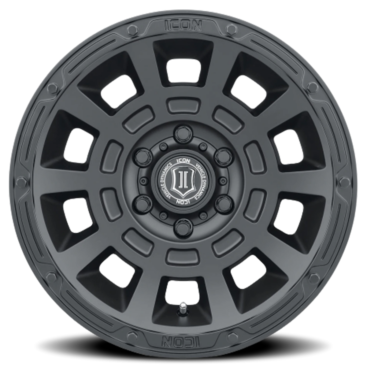 Icon Alloys Thrust Satin Black 17x8.5 0 5x114.3mm 71.5mm