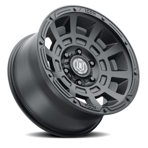 Icon Alloys Thrust Satin Black 17x8.5 +25 6x139.7mm 93.1mm