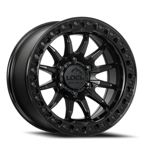 Lock Offroad Trail Matte Black W/ Gloss Black Ring 20x9 +1 5x127mm 71.5mm