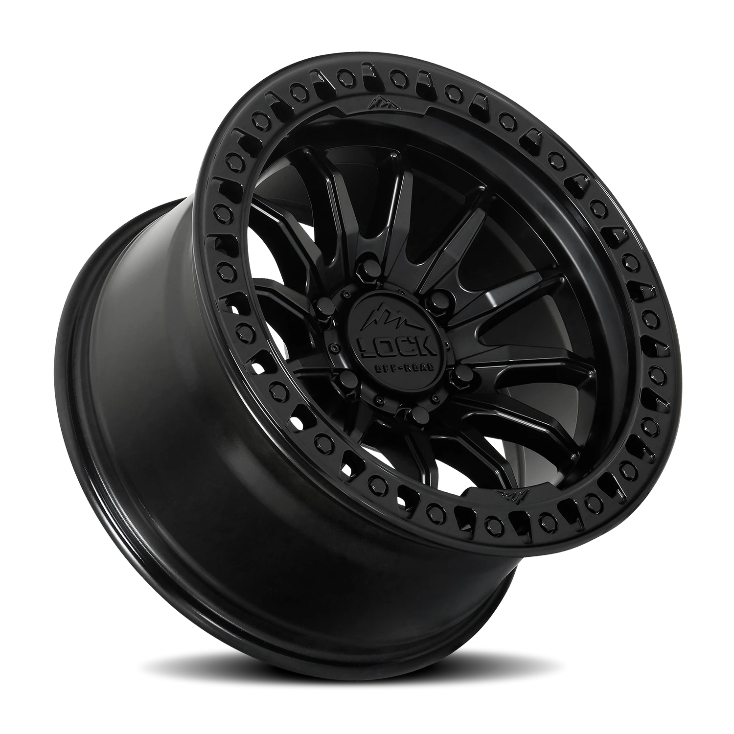 Lock Offroad Trail Matte Black W/ Gloss Black Ring 17x9 +1 5x127mm 71.5mm