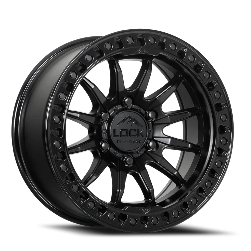 Lock Offroad Trail Matte Black W/ Gloss Black Ring 20x10 -18 8x165.1mm 125.2mm