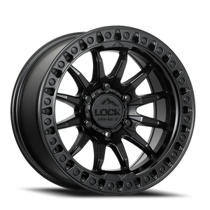 Lock Offroad Trail Matte Black W/ Matte Black Ring 17x9 -12 5x127mm 71.5mm