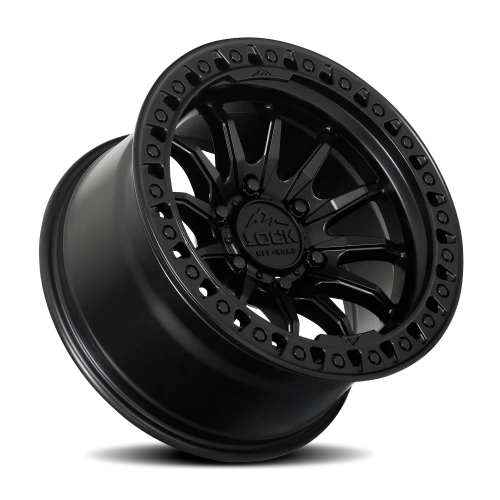 Lock Offroad Trail Matte Black W/ Matte Black Ring 20x9 +1 8x180mm 124.3mm