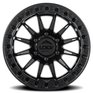 Lock Offroad Trail Matte Black W/ Matte Black Ring 20x9 +1 8x180mm 124.3mm