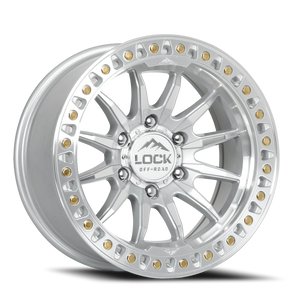 Lock Offroad Trail Machined Silver W/ Clear Coat 20x9 +1 5x127mm 71.5mm
