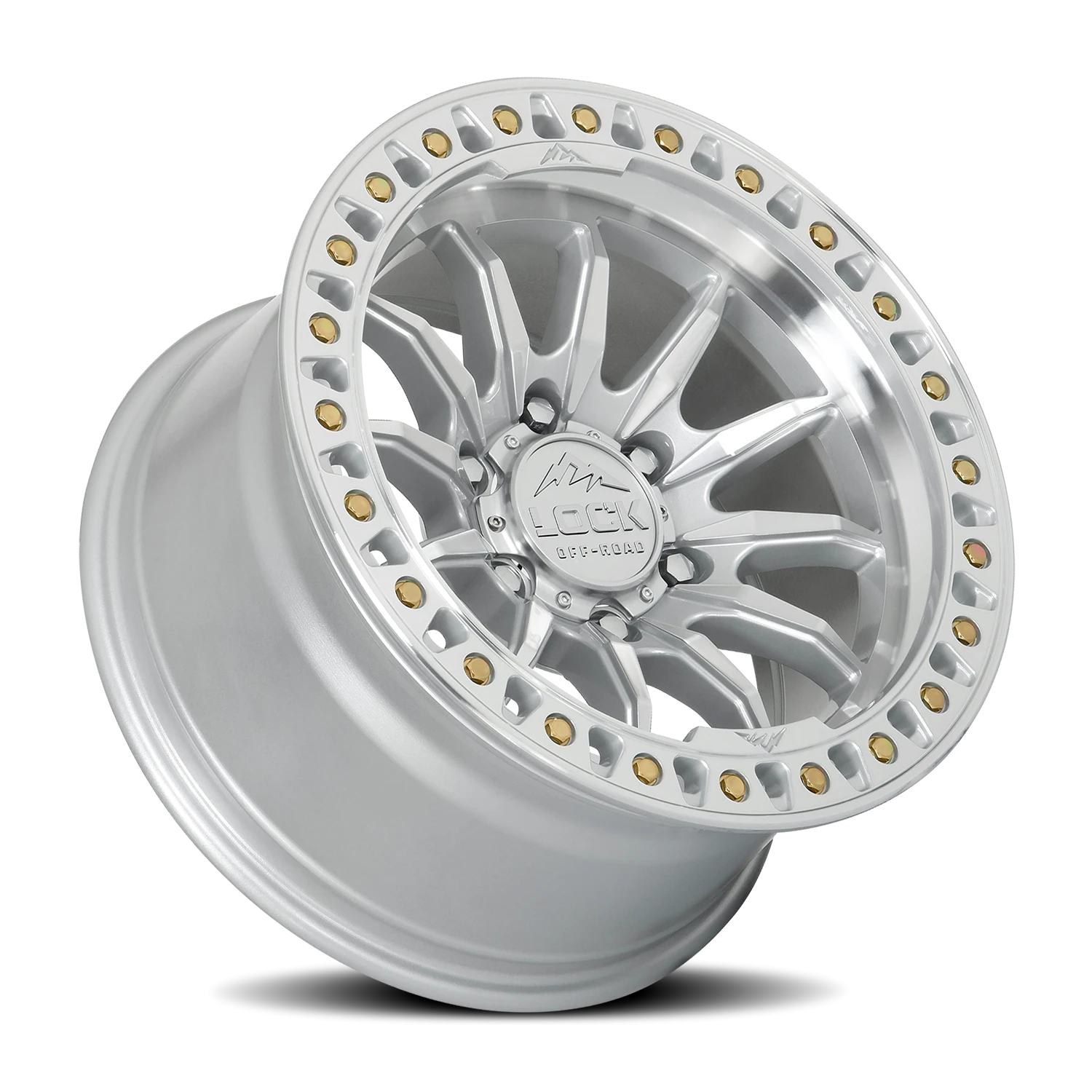 Lock Offroad Trail Machined Silver W/ Clear Coat 20x9 +1 5x127mm 71.5mm