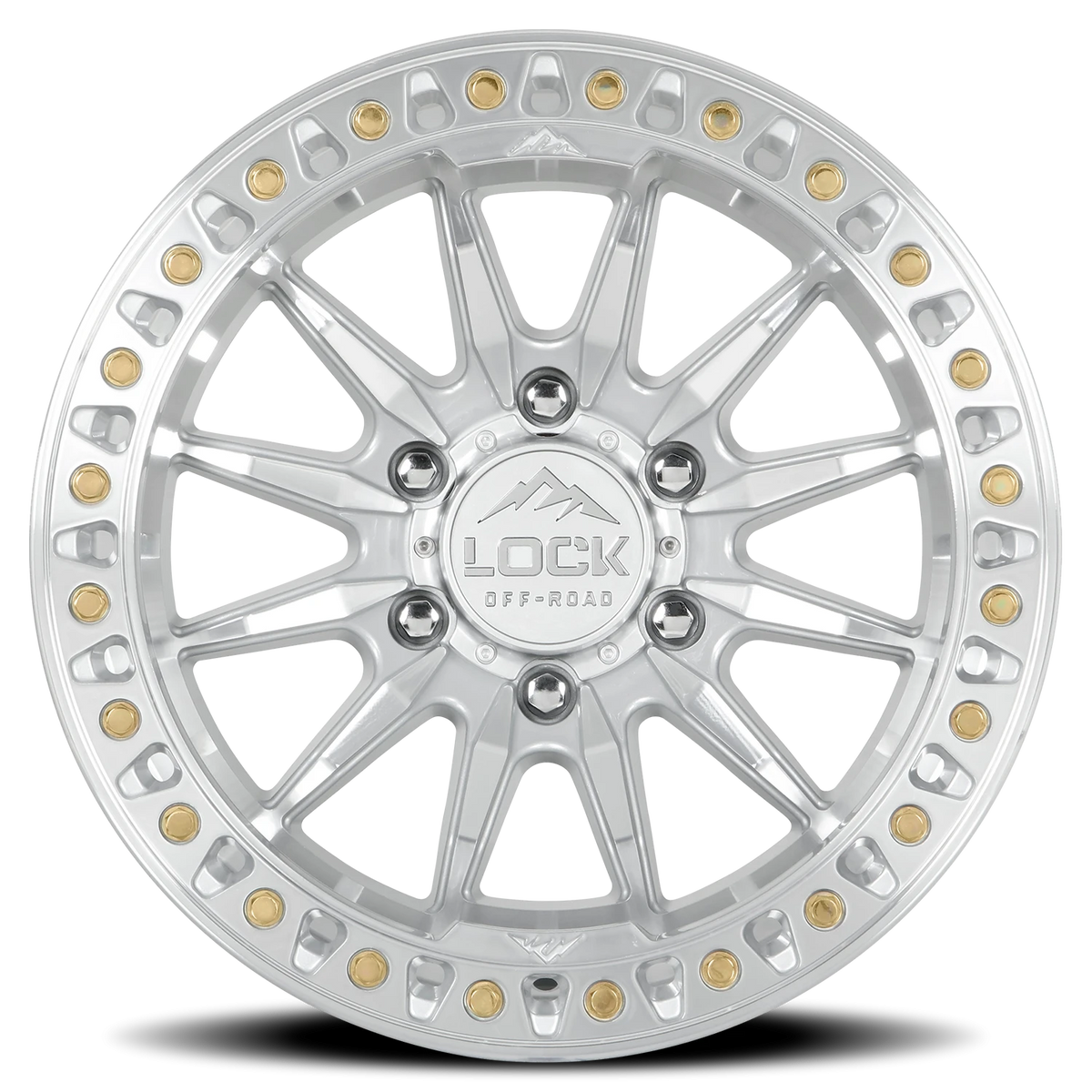 Lock Offroad Trail Machined Silver W/ Clear Coat 20x9 +1 5x127mm 71.5mm