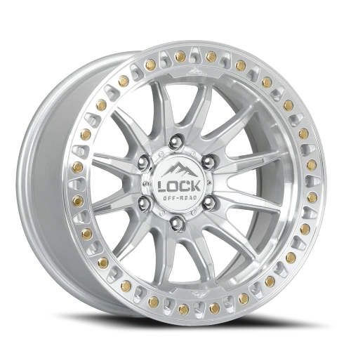 Lock Offroad Trail Machined Silver W/ Clear Coat 20x9 +20 6x139.7mm 106.2mm