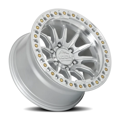 Lock Offroad Trail Machined Silver W/ Clear Coat 20x10 -18 6x139.7mm 106.2mm