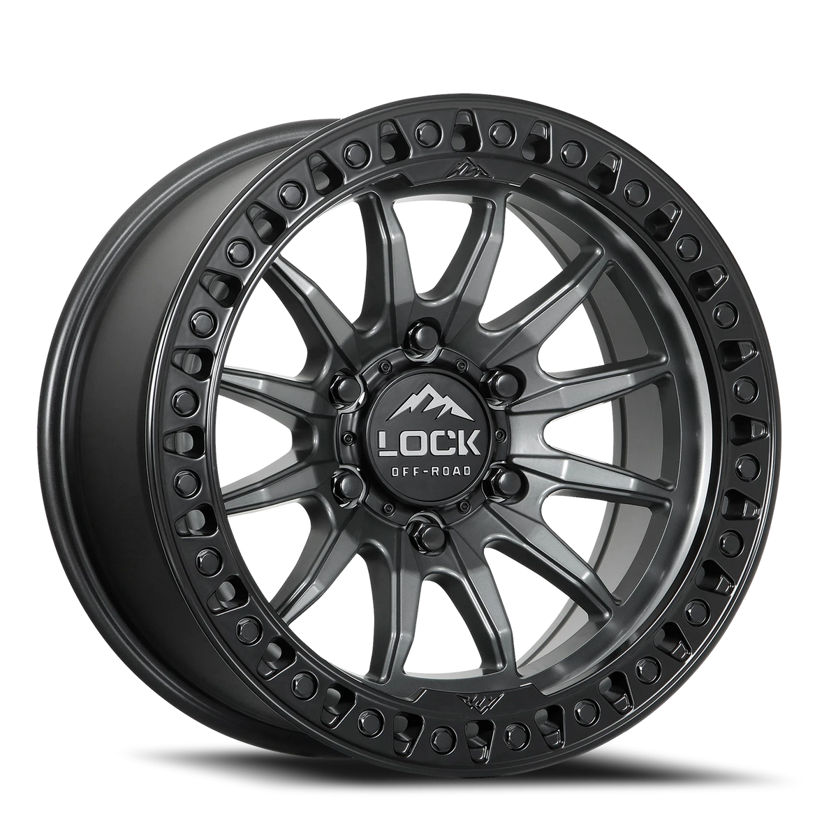 Lock Offroad Trail Matte Grey W/ Ma 20x9 +20 5x127mm 71.5mm