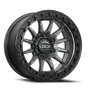 Lock Offroad Trail Matte Grey W/ Ma 20x9 +1 8x180mm 124.3mm