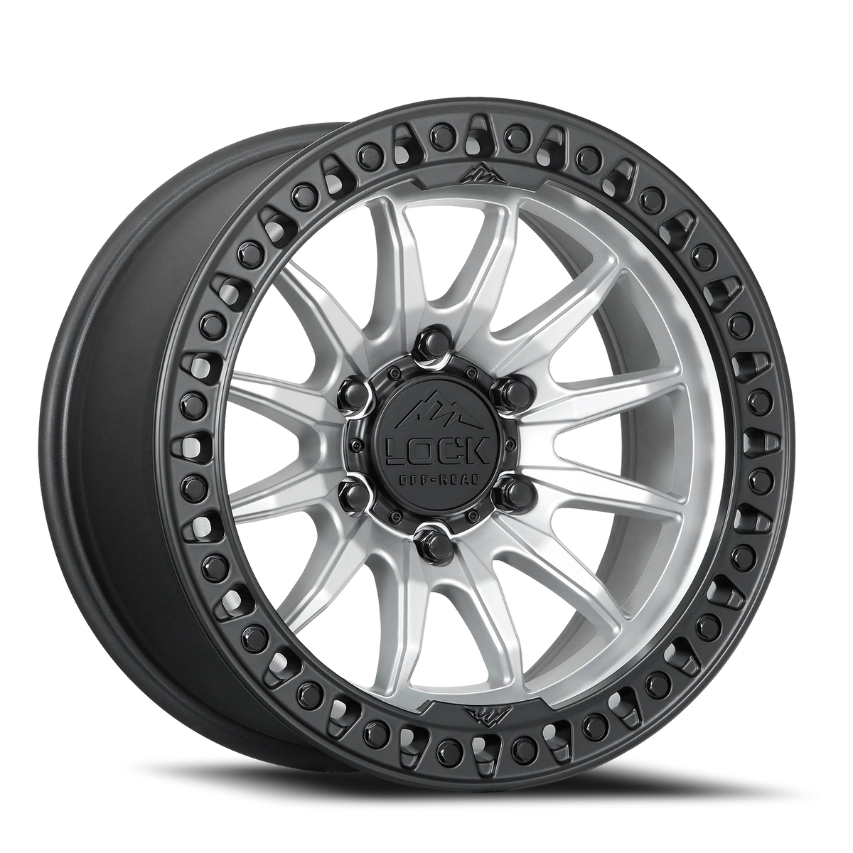 Lock Offroad Trail Matte Silver W/ Ma 20x9 +20 5x127mm 71.5mm