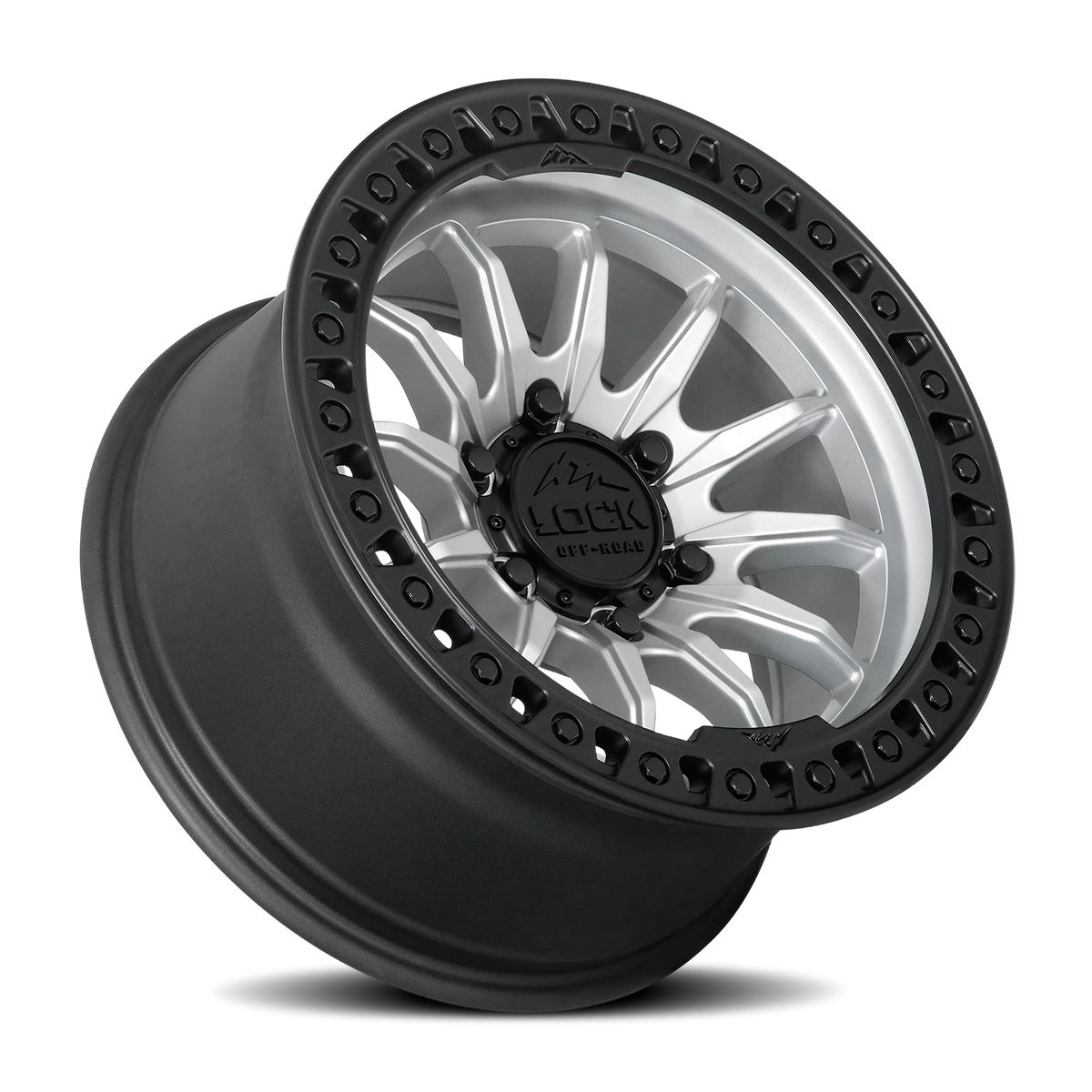 Lock Offroad Trail Matte Silver W/ Ma 20x9 +20 5x127mm 71.5mm