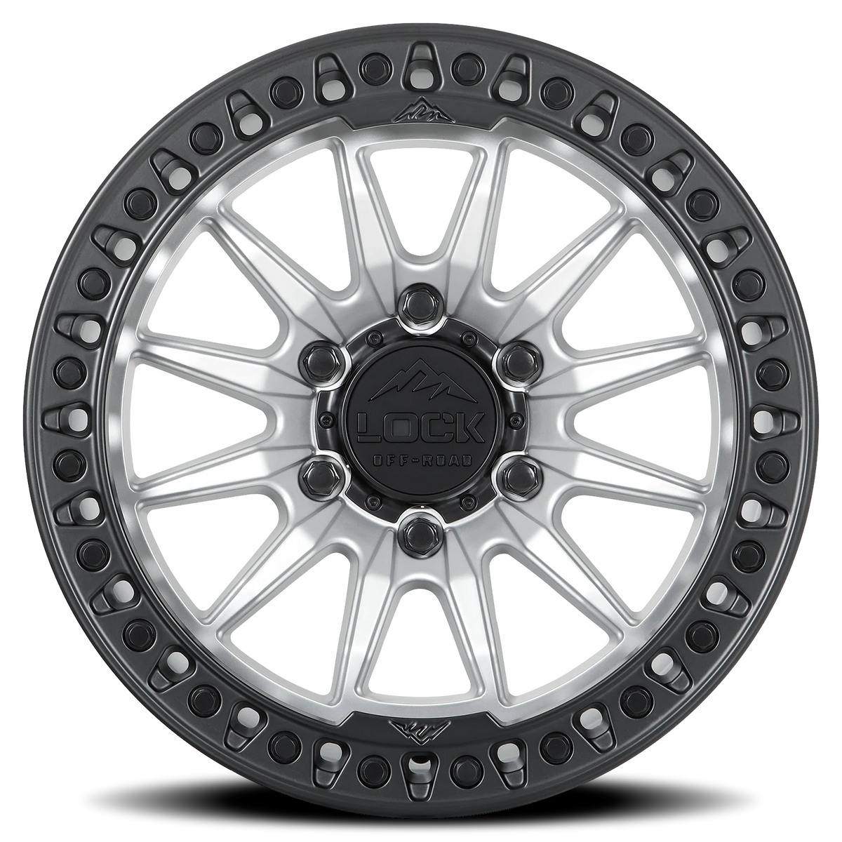 Lock Offroad Trail Matte Silver W/ Ma 17x9 +1 5x127mm 71.5mm