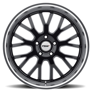 TSW TREMBLANT Gloss Black W/ Mirror Cut Lip 20x10 +40 5x114.3mm 76.1mm - Wheelwiz