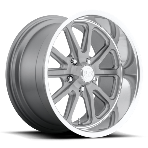 US MAG U111 RAMBLER Textured Gray W/ Dc Lip 22x9 +1 5x127mm 78.1mm