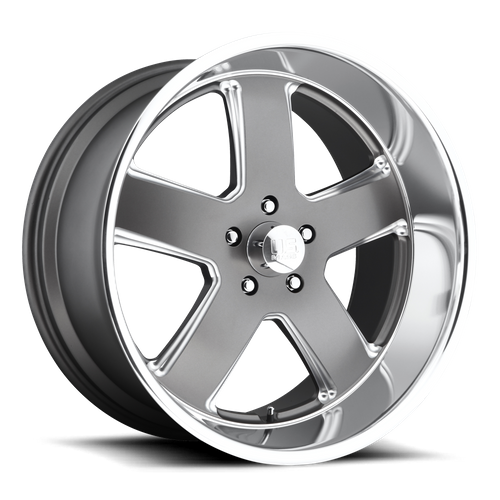 US MAG U118 HUSTLER Matte Gun Metal 20x8 +1 5x120.65mm 72.6mm