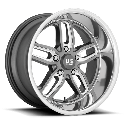 US MAG U129 CTEN Matte Gun Metal Milled 20x10 +1 5x127mm 78.1mm