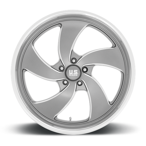 US MAG U133 DESPERADO Anthracite Milled Diam-cut Lip 22x10.5 +1 5x120.65mm 72.6mm - Wheelwiz