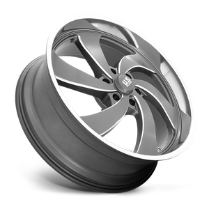 US MAG U133 DESPERADO Anthracite Milled Diam-cut Lip 20x9.5 +1 5x127mm 78.1mm