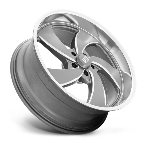 US MAG U133 DESPERADO Anthracite Milled Diam-cut Lip 22x10.5 +1 5x120.65mm 72.6mm - Wheelwiz