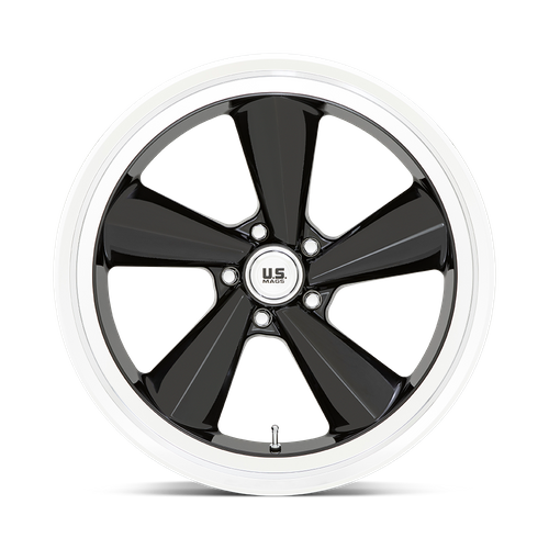 US MAG U136 TS Gloss Black W/ Diamond Cut Lip 22x9 +15 5x120.65mm 72.6mm