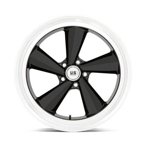US MAG U136 TS Gloss Black W/ Diamond Cut Lip 22x10.5 0 5x120.65mm 72.6mm