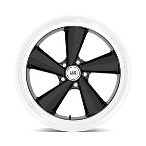 US MAG U136 TS Gloss Black W/ Diamond Cut Lip 22x10.5 0 5x127mm 78.1mm