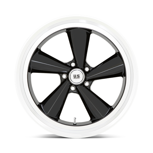 US MAG U136 TS Gloss Black W/ Diamond Cut Lip 22x10.5 0 5x120.65mm 72.6mm