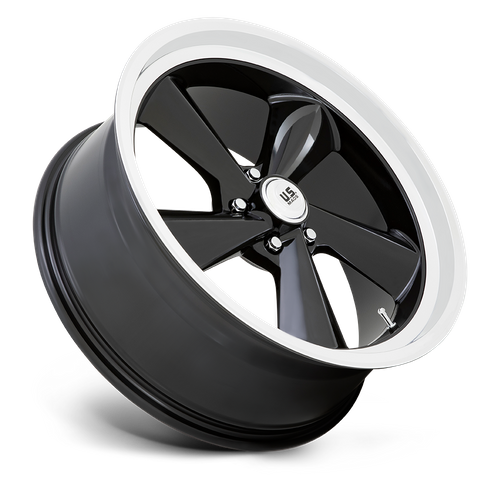 US MAG U136 TS Gloss Black W/ Diamond Cut Lip 22x9 +15 5x120.65mm 72.6mm
