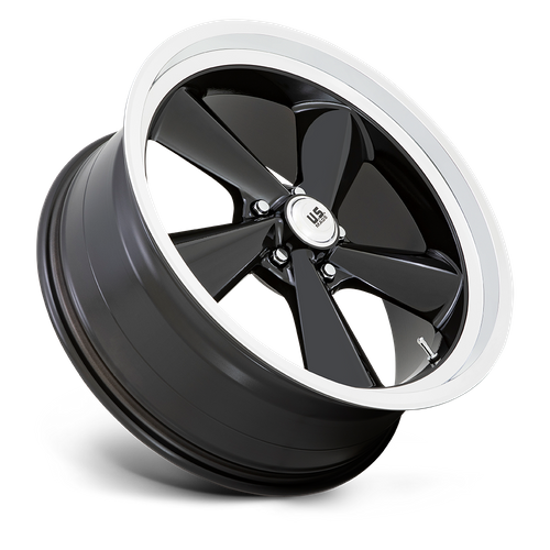 US MAG U136 TS Gloss Black W/ Diamond Cut Lip 22x9 +15 5x127mm 78.1mm - Wheelwiz