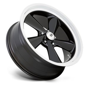 US MAG U136 TS Gloss Black W/ Diamond Cut Lip 22x9 +15 5x127mm 78.1mm - Wheelwiz