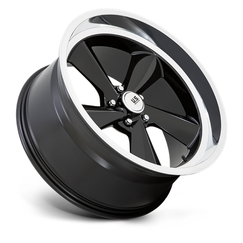 US MAG U136 TS Gloss Black W/ Diamond Cut Lip 22x10.5 0 5x127mm 78.1mm - Wheelwiz