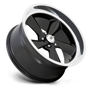 US MAG U136 TS Gloss Black W/ Diamond Cut Lip 22x10.5 0 5x127mm 78.1mm