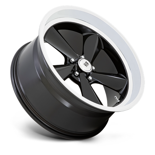 US MAG U136 TS Gloss Black W/ Diamond Cut Lip 22x10.5 0 5x127mm 78.1mm - Wheelwiz
