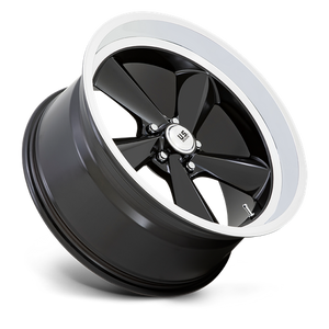 US MAG U136 TS Gloss Black W/ Diamond Cut Lip 22x10.5 0 5x127mm 78.1mm