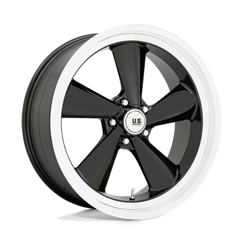US MAG U136 TS Gloss Black W/ Diamond Cut Lip 22x9 +15 5x127mm 78.1mm - Wheelwiz