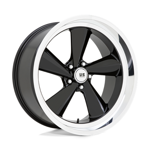 US MAG U136 TS Gloss Black W/ Diamond Cut Lip 22x10.5 0 5x127mm 78.1mm