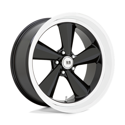 US MAG U136 TS Gloss Black W/ Diamond Cut Lip 22x10.5 0 5x120.65mm 72.6mm