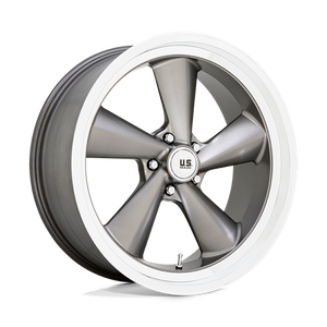 US MAG U137 TS Anthracite W/ Diamond Cut Lip 22x9 +15 5x120.65mm 72.6mm