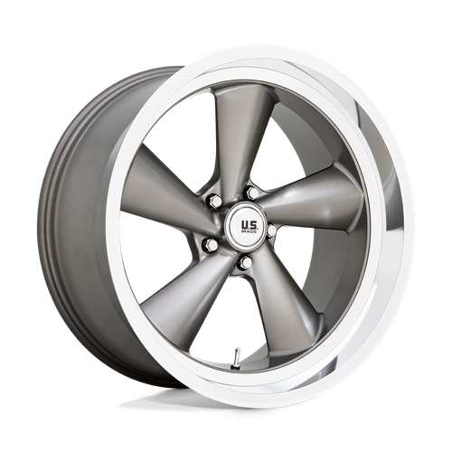 US MAG U137 TS Anthracite W/ Diamond Cut Lip 22x10.5 0 5x120.65mm 72.6mm