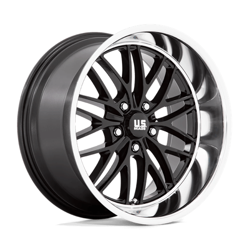 US MAG U138 SANTA CRUZ Gloss Black W/ Diamond Cut Lip 20x10 +6 5x120.65mm 72.6mm